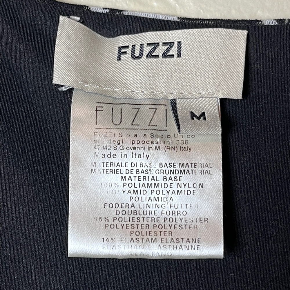 FUZZI Italian Black Floral Wide Leg Romper- M - Picture 7 of 14